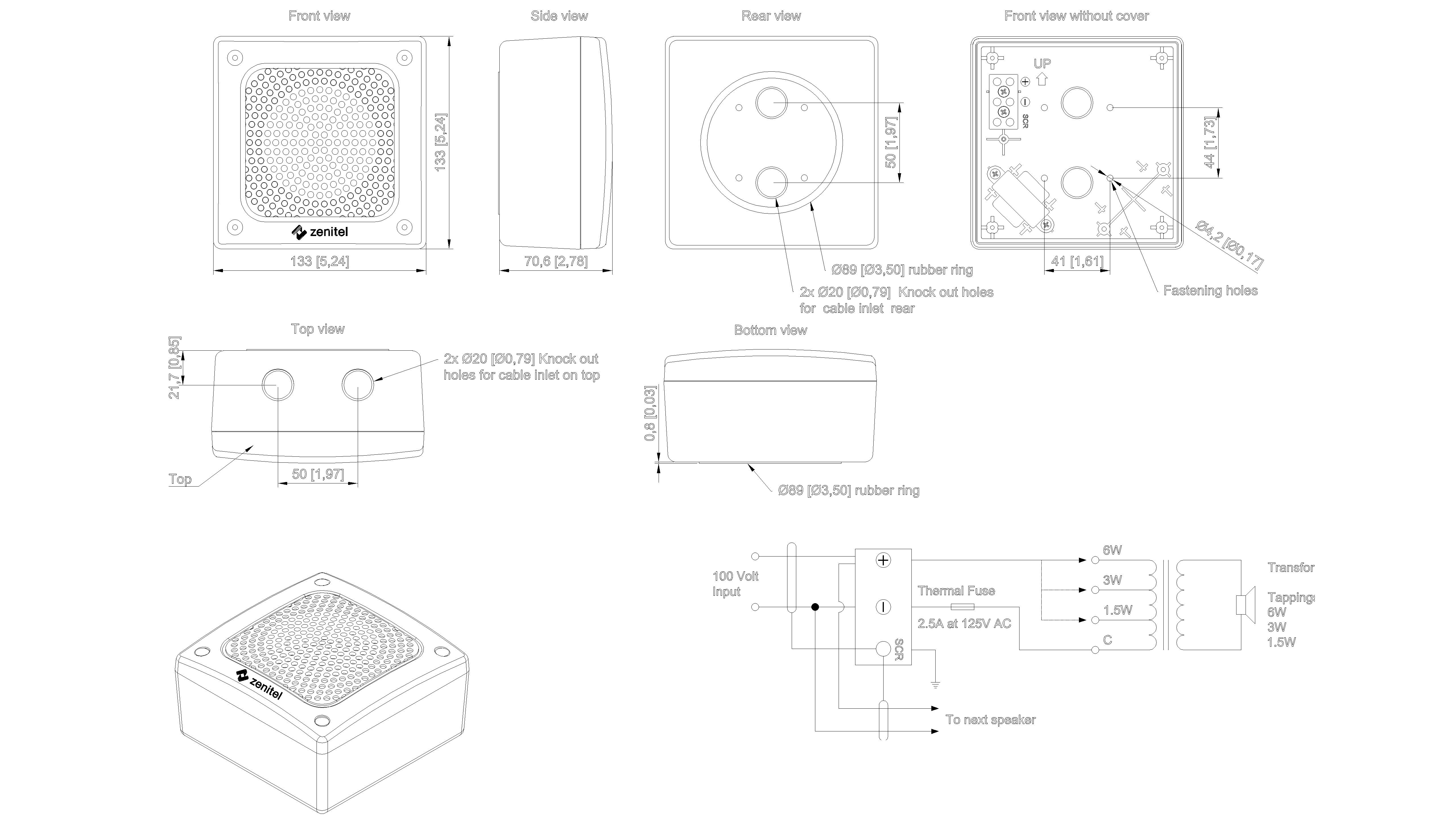 2131000151 - BSWT-6T-MED - Dimensional Drawing