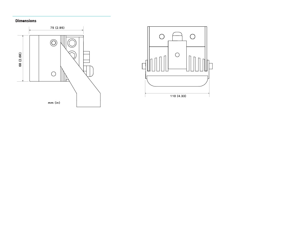 Dimensional Drawing IIR-50850-SR Infrared Illuminator 