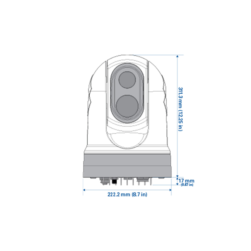 Dimensional Drawing M364C LR Stabilized 30Hz Color Thermal Camera 