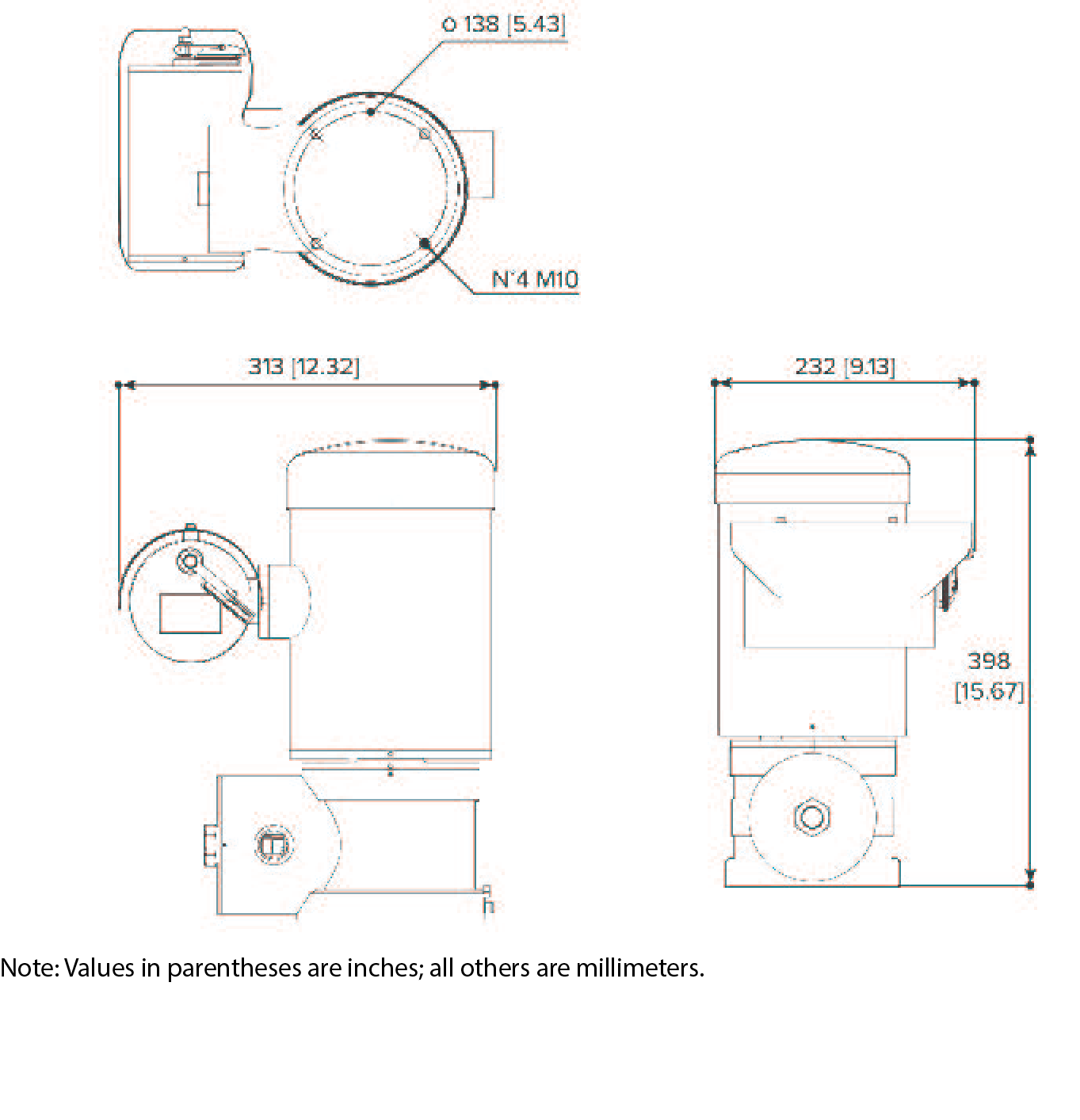 EX Proof PTZ Camera ExSite 2 Series Dimensional Drawing