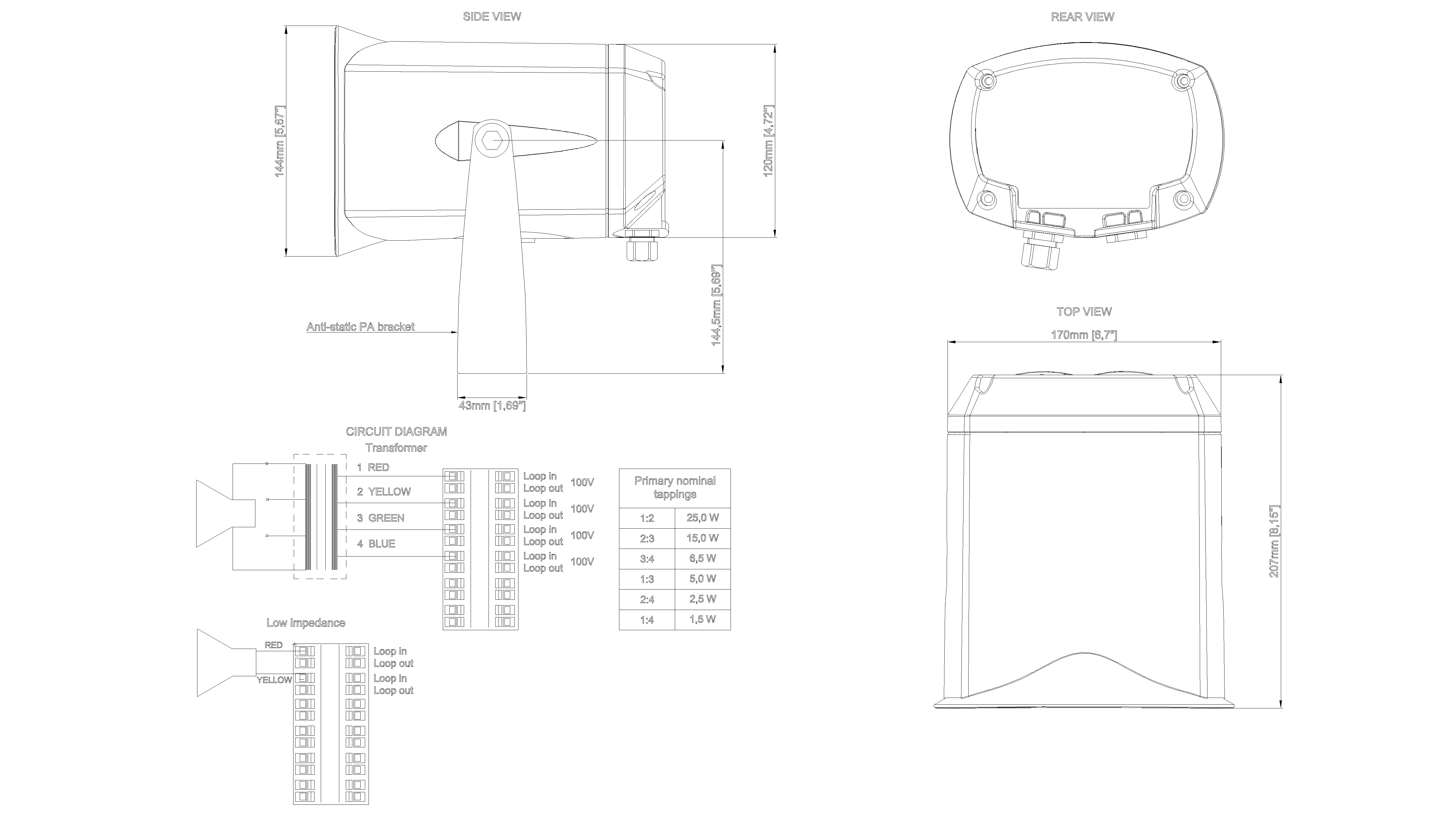 DSP-15 EExmNT 25W - 1x cable gland