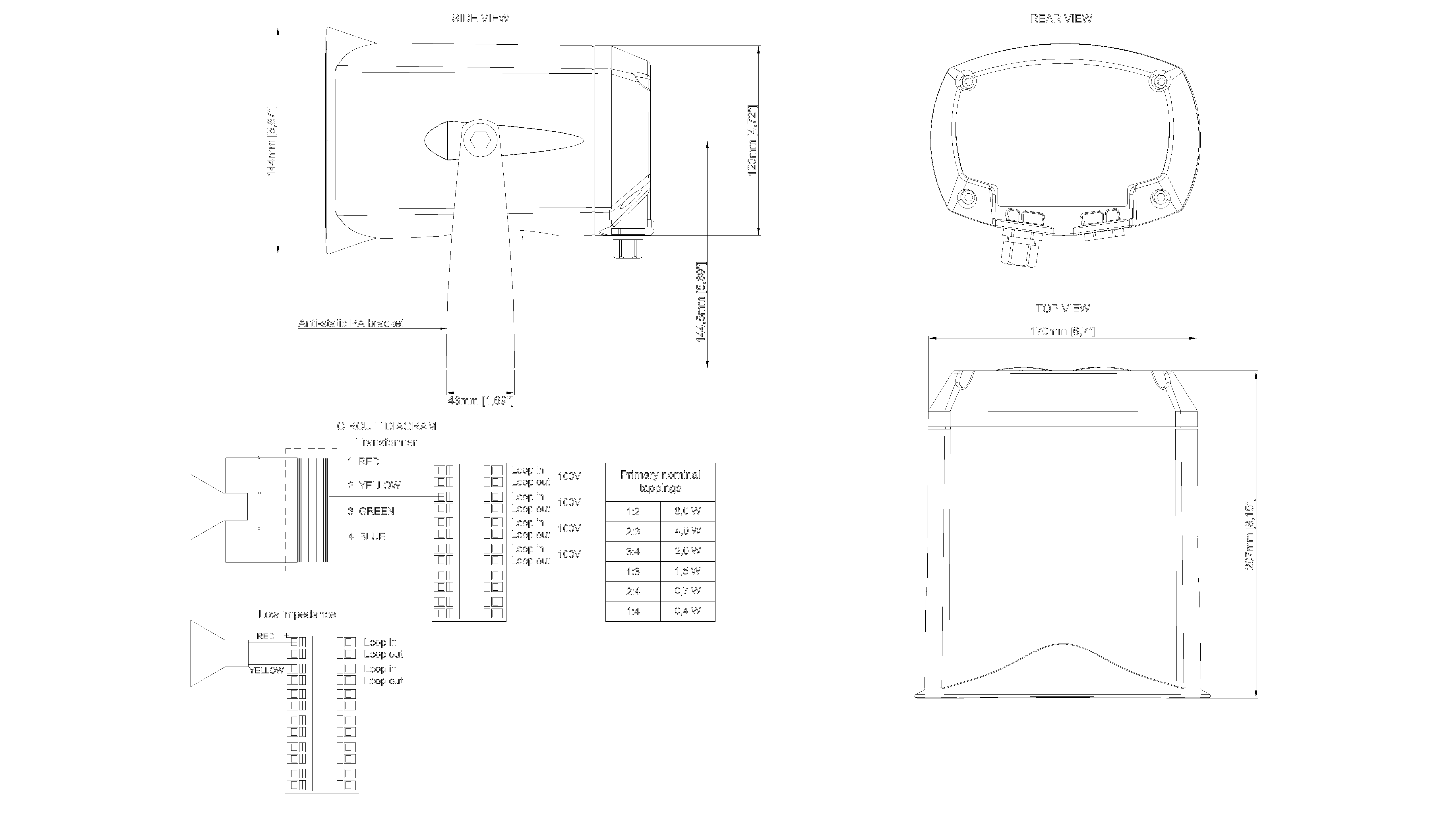 DSP-15 EExmNT 8W - 1x cable gland