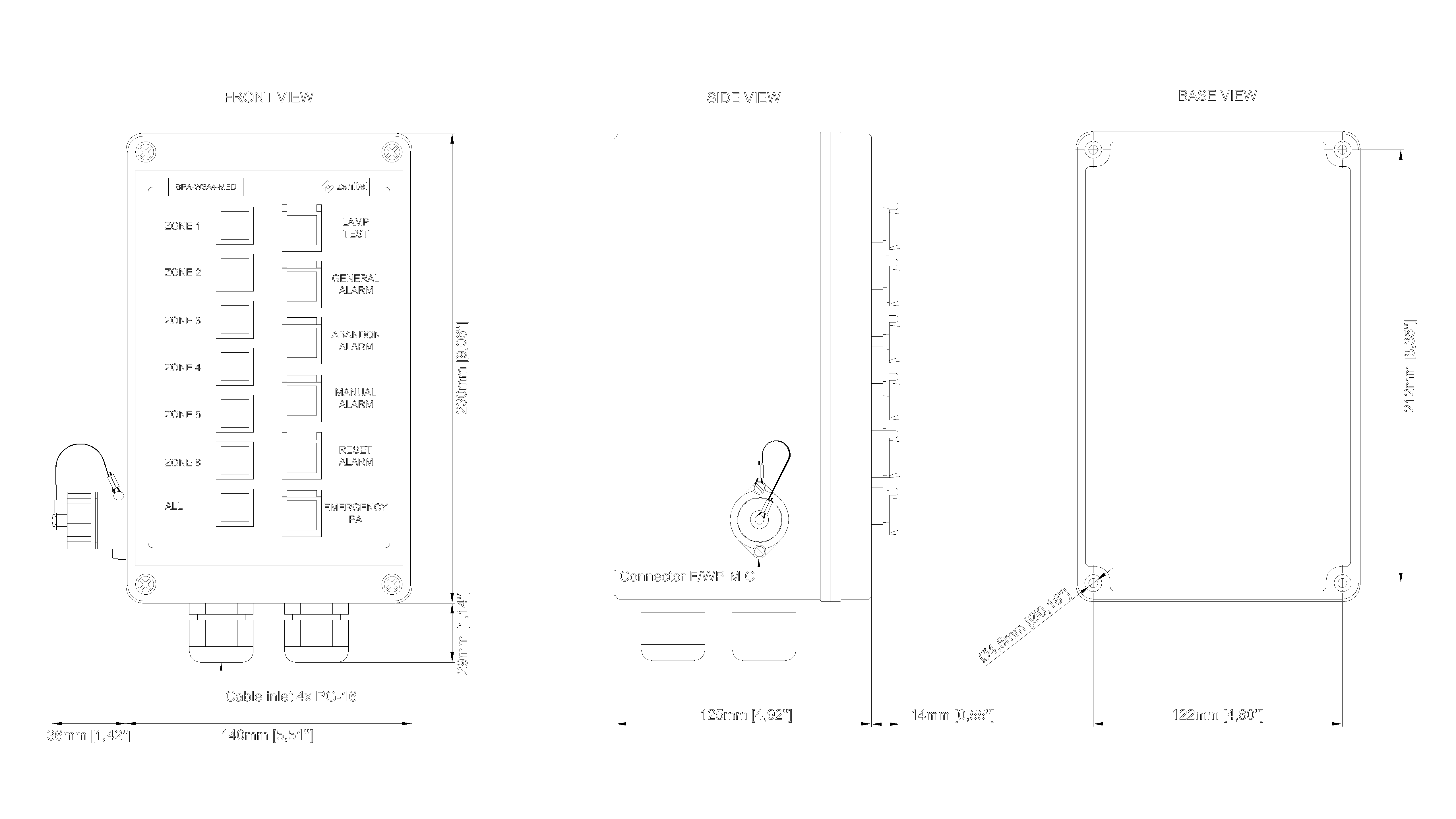 2340110045-SPA-W6A4-MED_Dimensional_Drawing