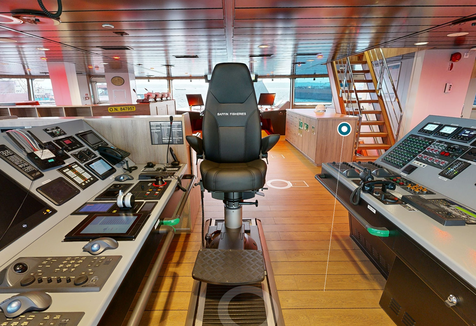 Inuksuk II Bridge Interior View - Arctic Fishing Vessel
