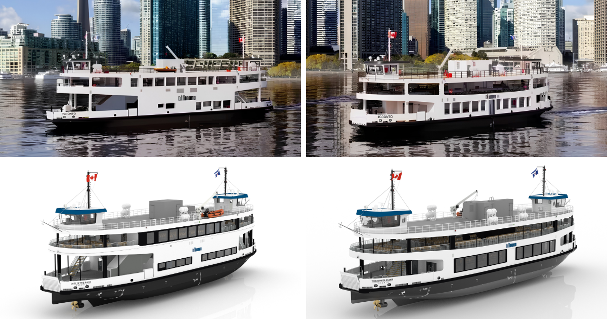 Toronto electric ferries Lady of the Quays and Toronto Islander