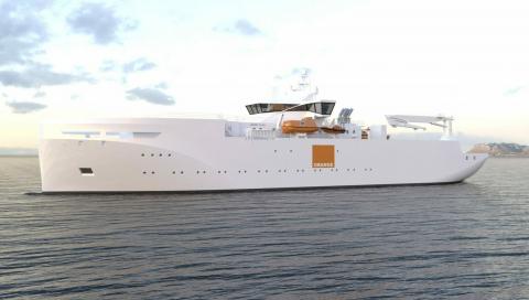 VARD Design of new cable repair vessel built at Colombo Dockyard for Orange Marine