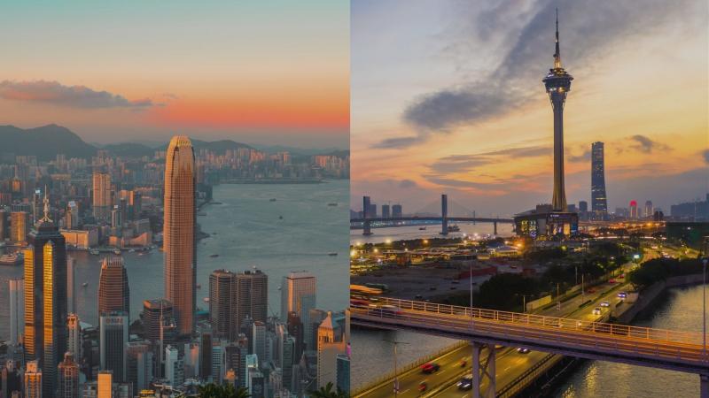 Hong Kong and Macau skylines